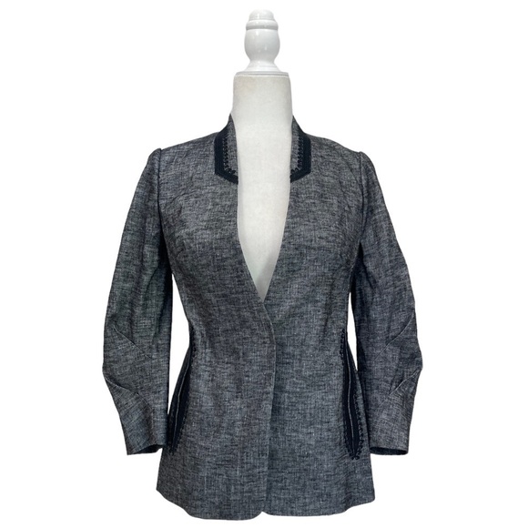 Kobi Halperin Linen Embroidered Grey Blazer Jacket
Size XS - Picture 1 of 9